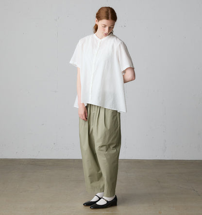 half sleeve dots A line shirt