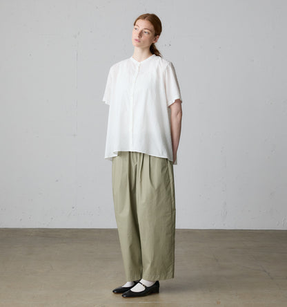 half sleeve dots A line shirt