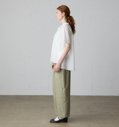 half sleeve dots A line shirt