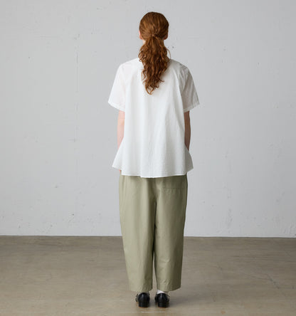 half sleeve dots A line shirt