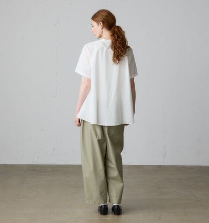 half sleeve dots A line shirt