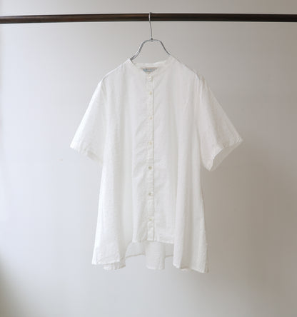 half sleeve dots A line shirt