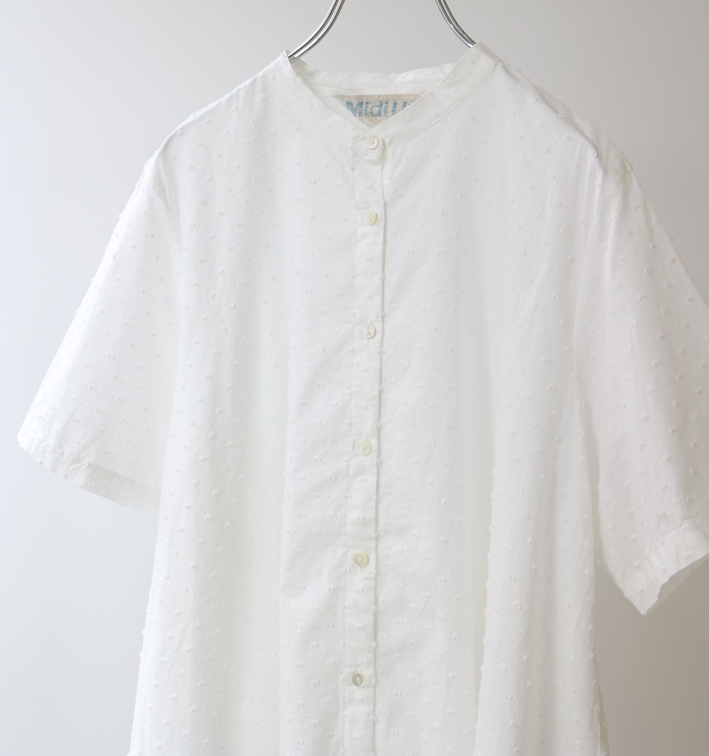 half sleeve dots A line shirt