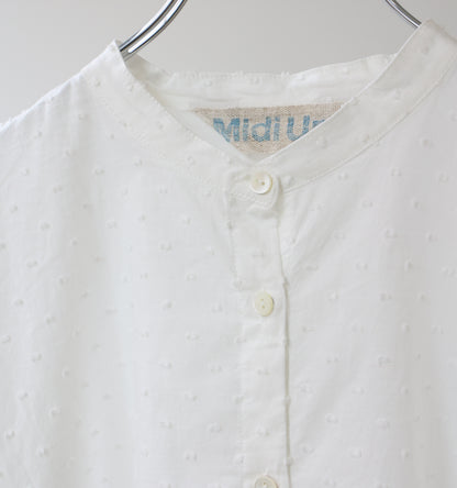 half sleeve dots A line shirt