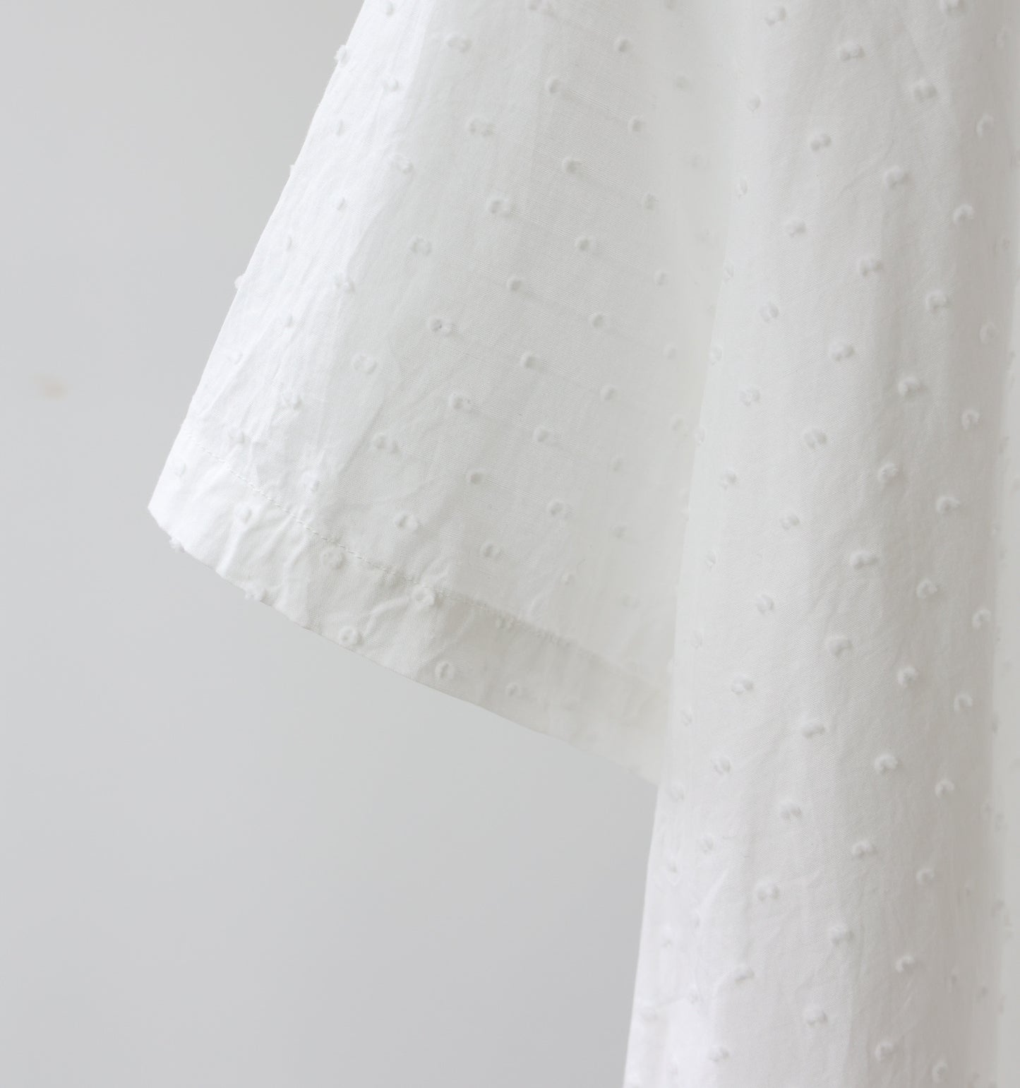 half sleeve dots A line shirt
