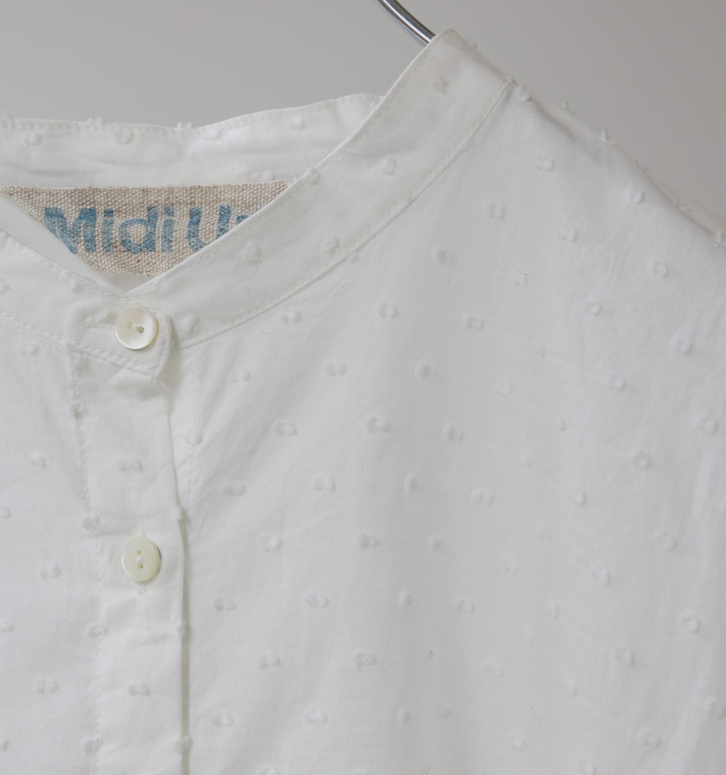 half sleeve dots A line shirt