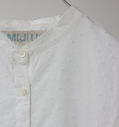 half sleeve dots A line shirt