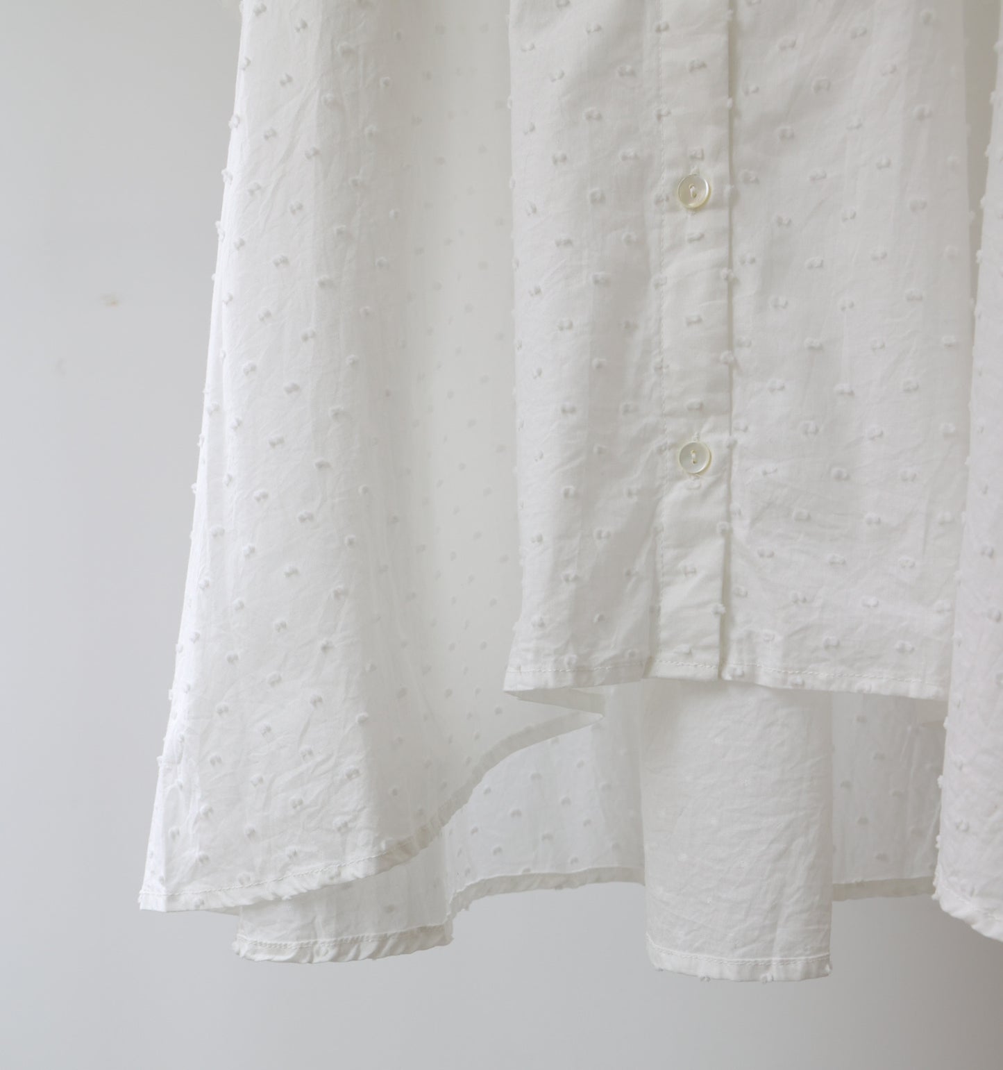 half sleeve dots A line shirt