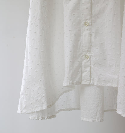 half sleeve dots A line shirt