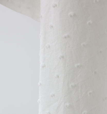 half sleeve dots A line shirt