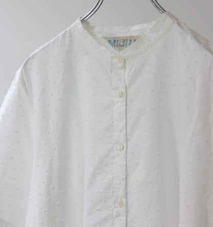 half sleeve dots A line shirt