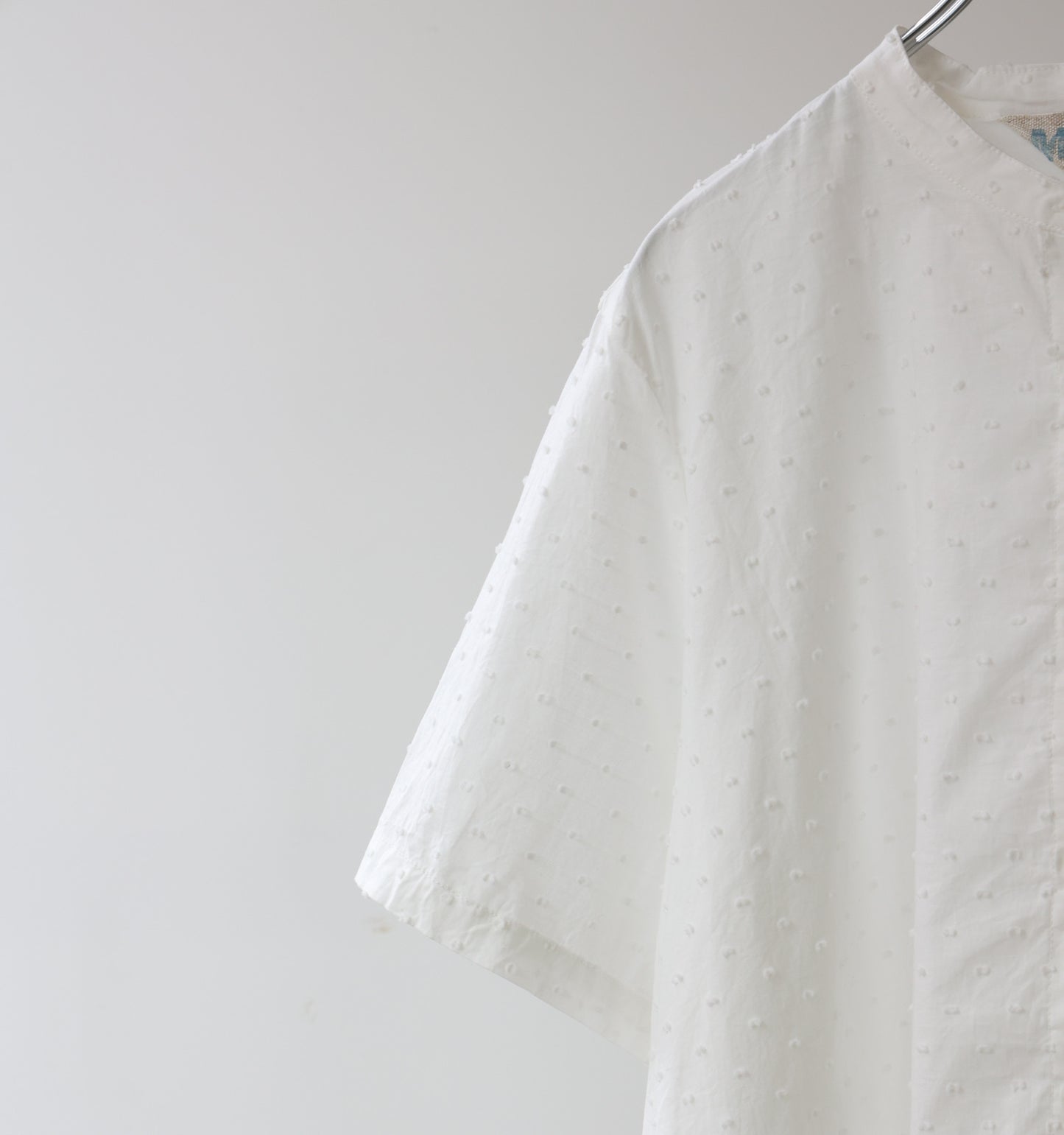 half sleeve dots A line shirt