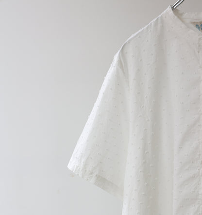half sleeve dots A line shirt