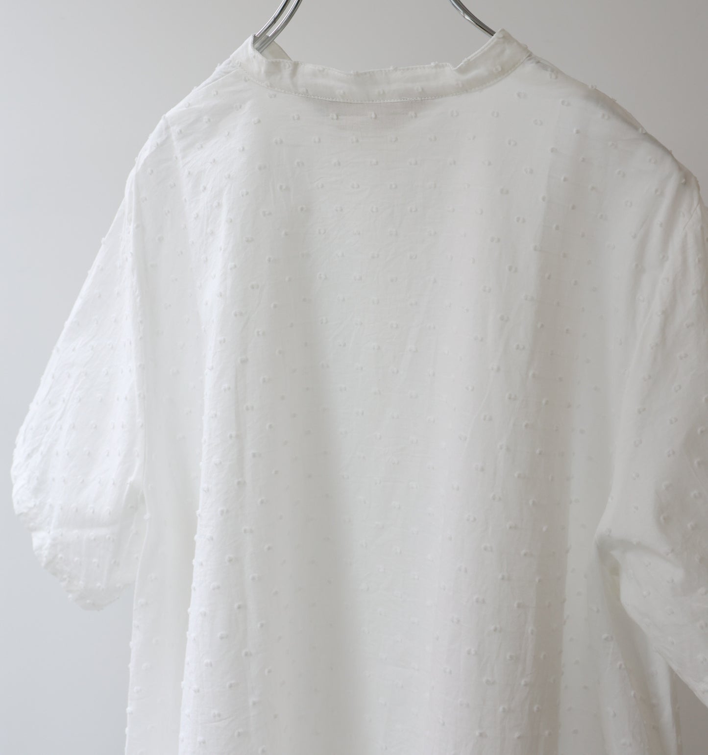 half sleeve dots A line shirt