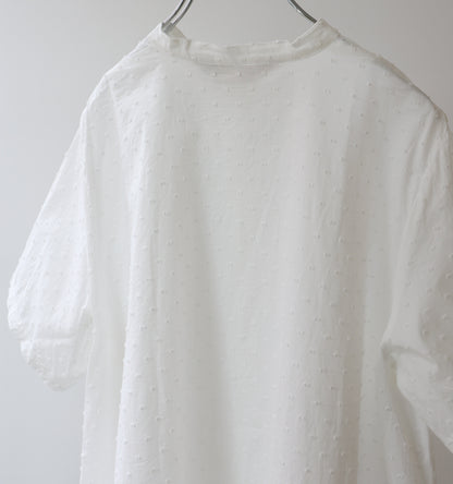 half sleeve dots A line shirt