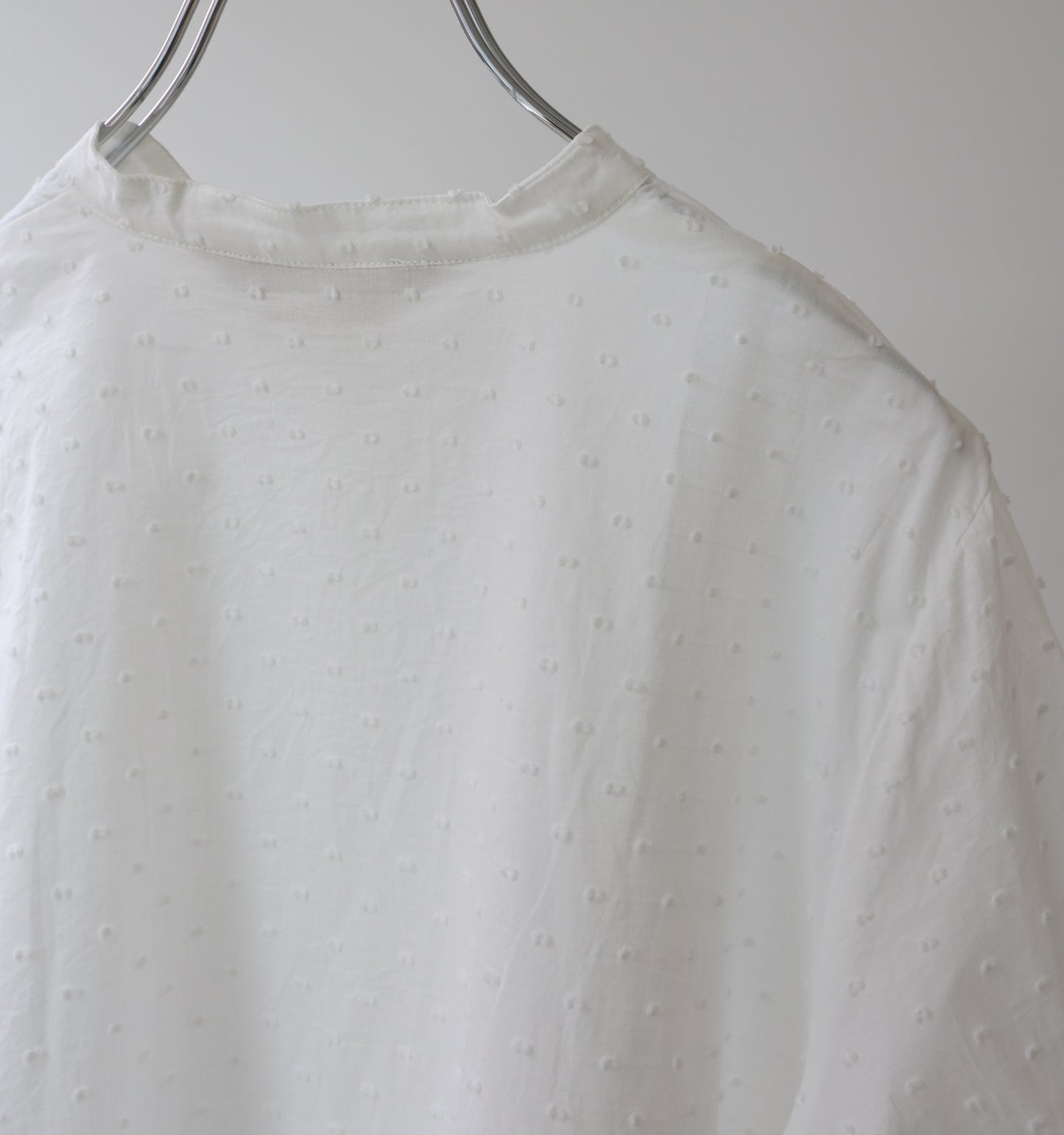 half sleeve dots A line shirt