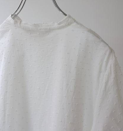 half sleeve dots A line shirt