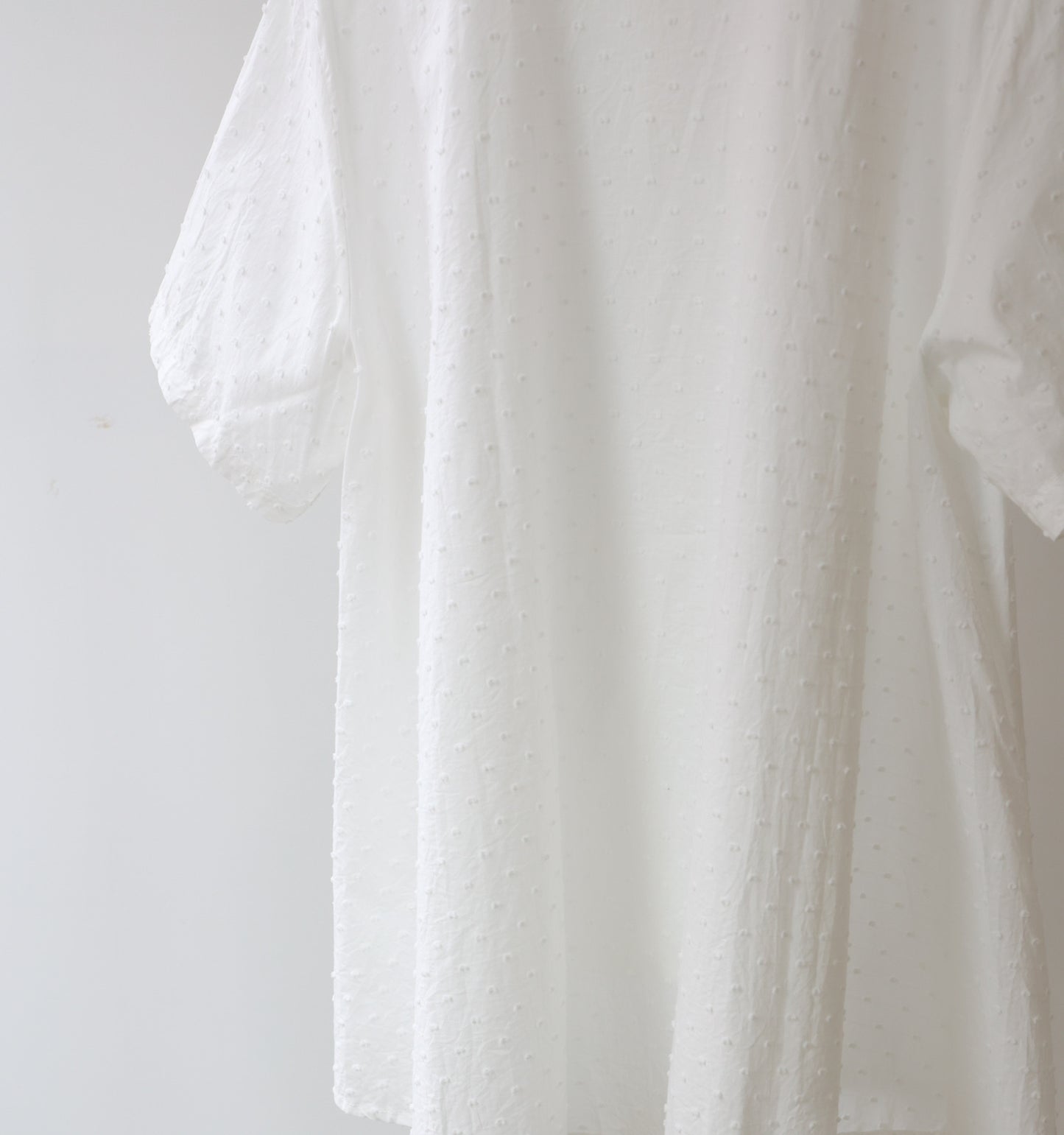 half sleeve dots A line shirt