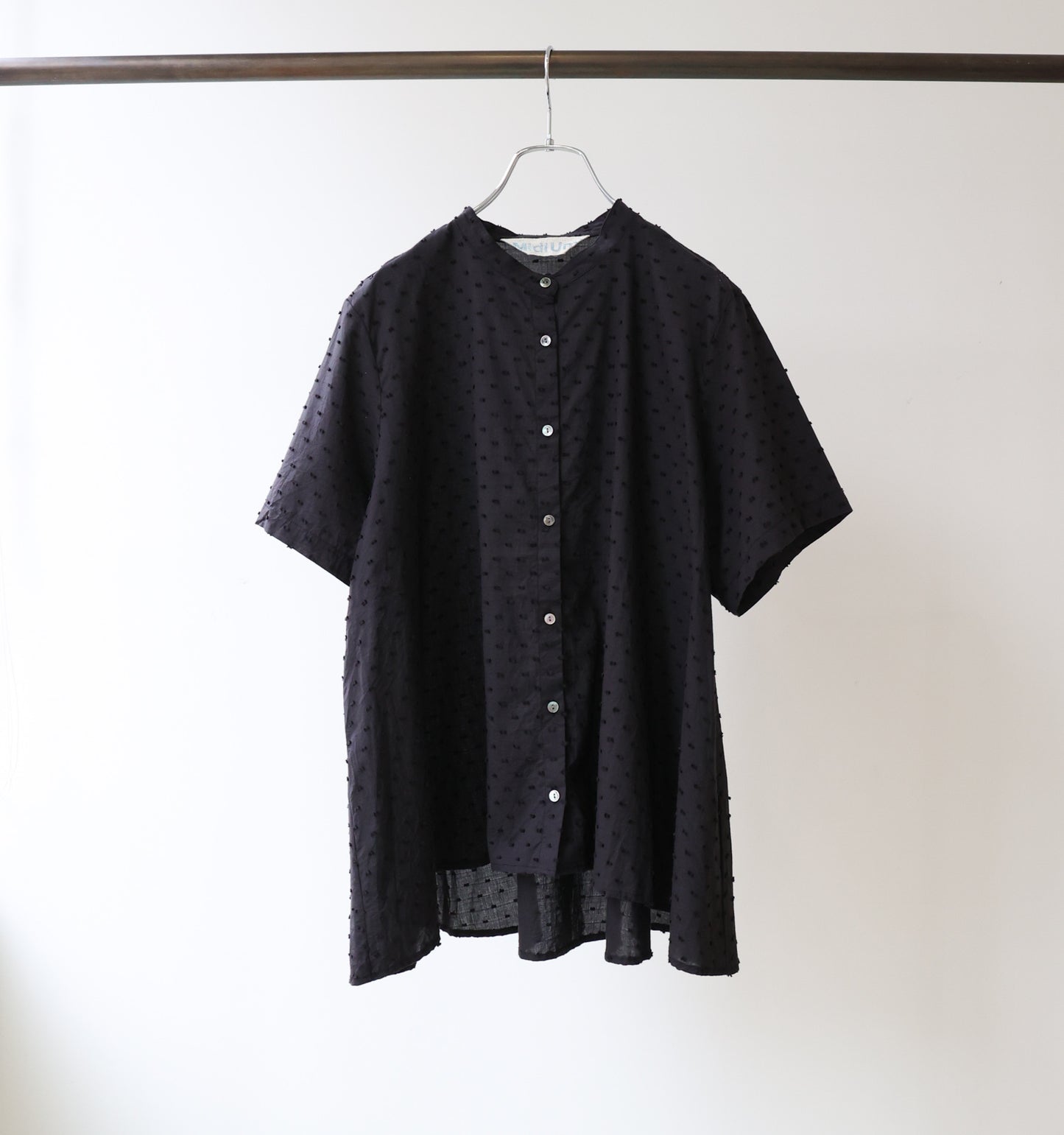 half sleeve dots A line shirt