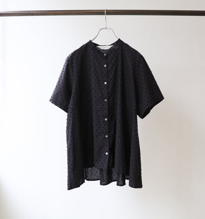 half sleeve dots A line shirt