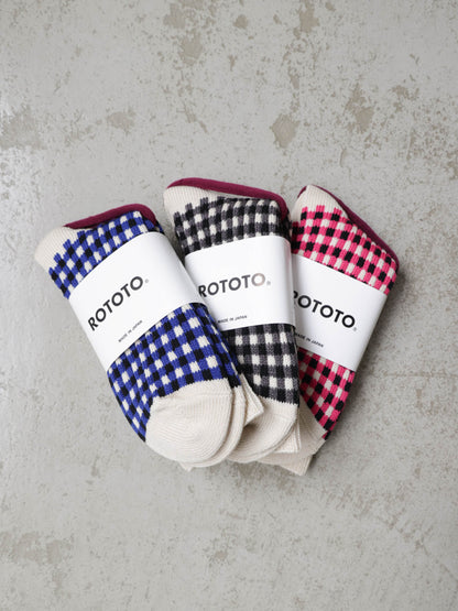 GINGHAM CHECK SOCKSR1506 /ROTOTO