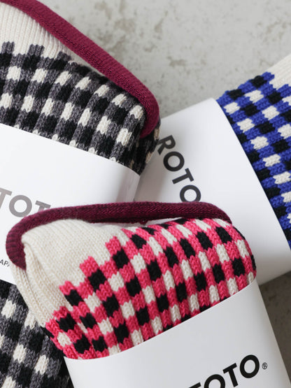 GINGHAM CHECK SOCKSR1506 /ROTOTO