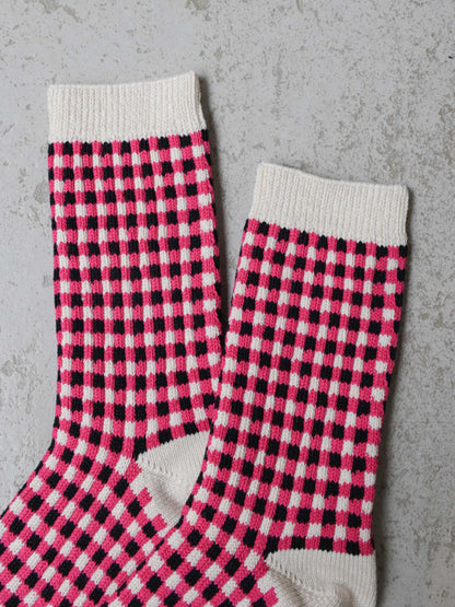 GINGHAM CHECK SOCKSR1506 /ROTOTO