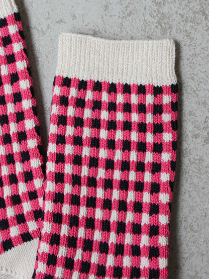 GINGHAM CHECK SOCKSR1506 /ROTOTO