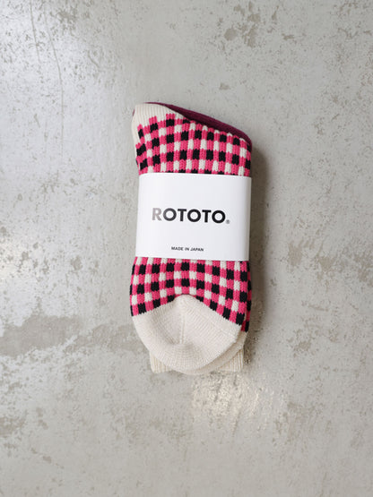 GINGHAM CHECK SOCKSR1506 /ROTOTO