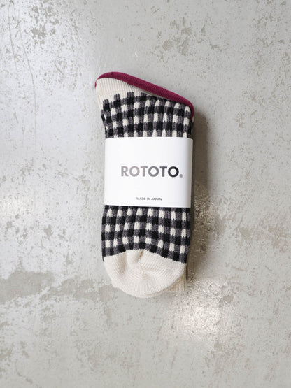 GINGHAM CHECK SOCKSR1506 /ROTOTO
